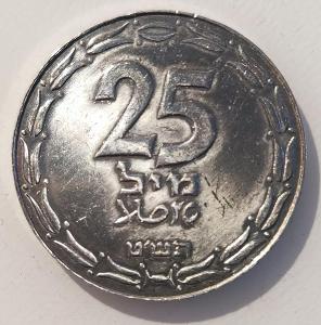 Izrael (Israel) - 1949 - 25 milsů (mil) - nádhera RRR !!!