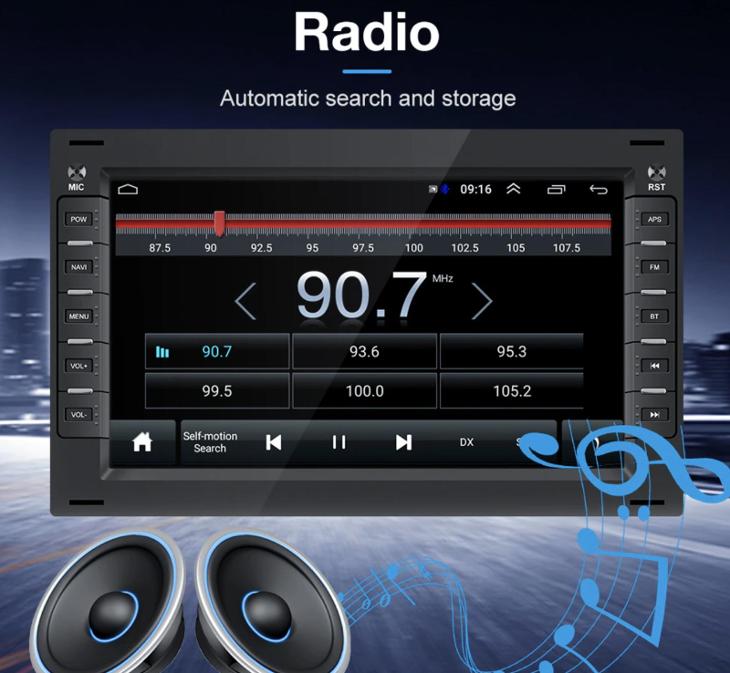 2DIN Autorádio do Volkswagen Multivan, T5, Transporter rádio, ALHABMRA - TV, audio, video