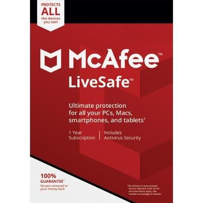 McAfee LiveSafe pro neomezeně žařízení, 1 rok + faktura