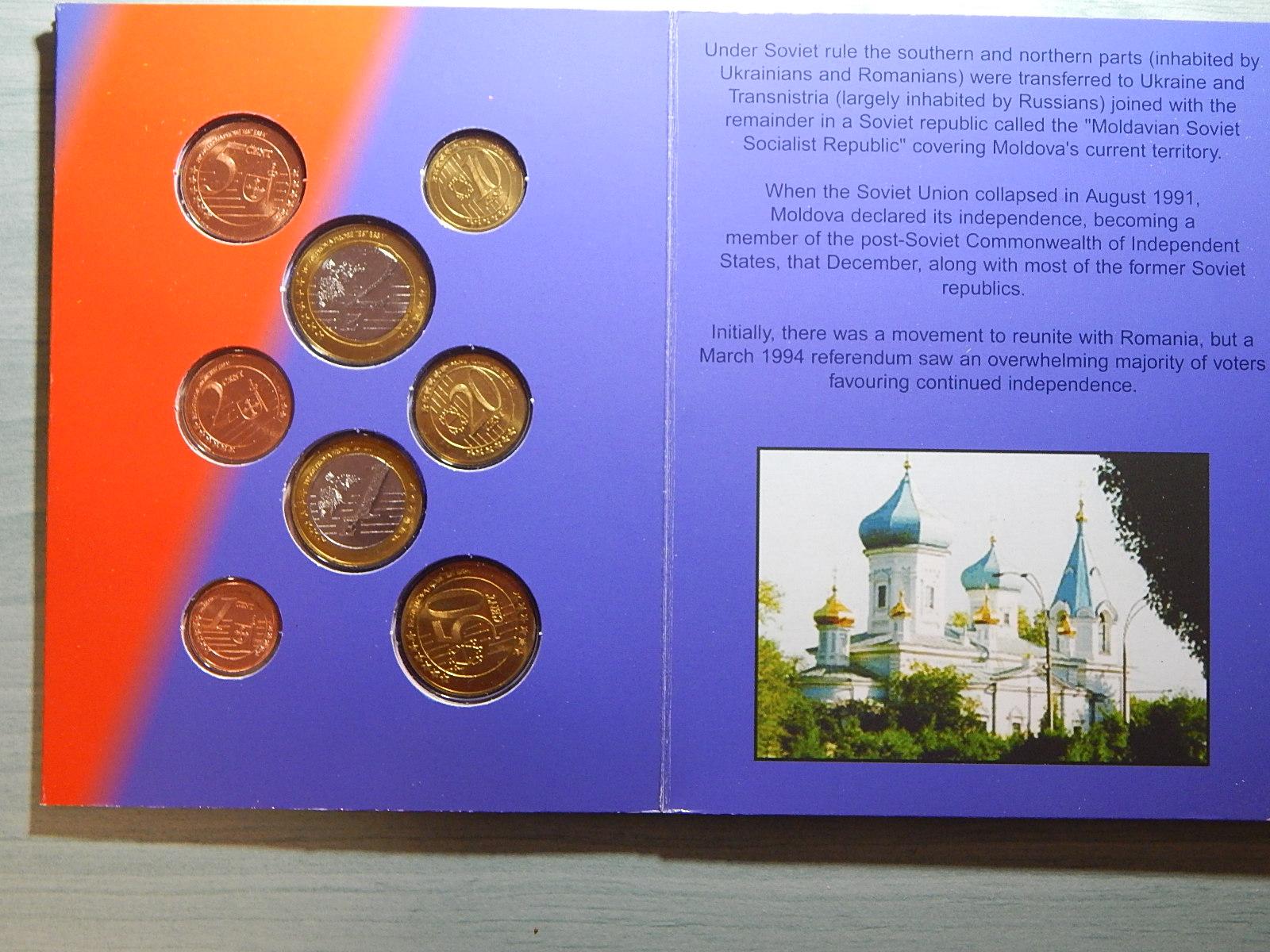 Moldávie EURO PROBE sada 2004 ve folderu UNC čKUF - Zberateľstvo