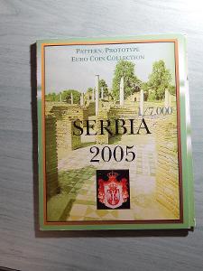 Srbsko EURO PROBE sada 2005 ve folderu UNC čKUF