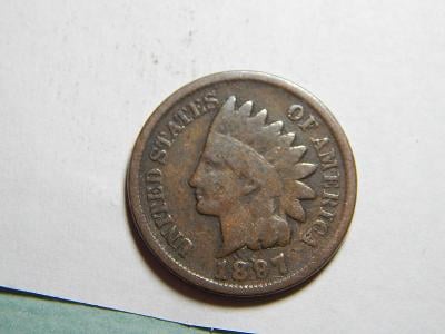 USA 1 Cent 1897 VF č21233