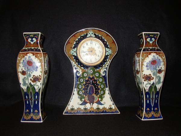 Stolní porcelánové hodiny - Starožitnosti