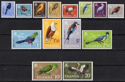 Uganda-Ptáci 1965**  Mi.87-100 / 100 €
