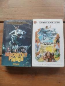 VHS kazety Nekonečný příběh 1,2 - 1984, 1989