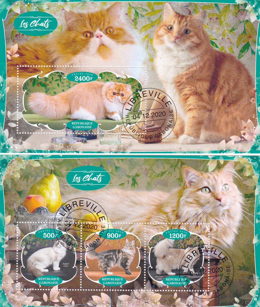 Fauna - kočka 2x, G16 - Známky fauna