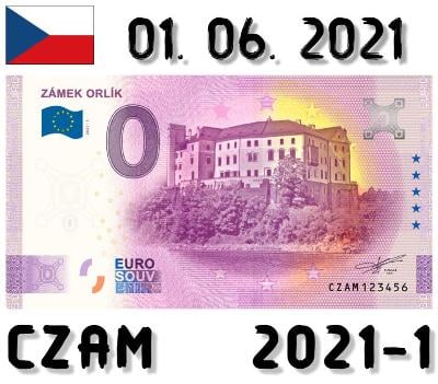 0 Euro Souvenir | ZÁMEK ORLÍK | CZAM | 2021