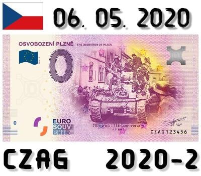 0 Euro Souvenir | OSVOBOZENÍ PLZNĚ | CZAG | 2020