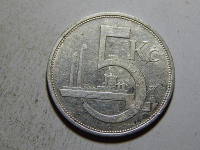 Československo 5 Korun 1929 Ag XF č22186