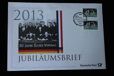 Jubiläumsbrief Deutsche Post: 50 Jahre Elysee-Vertrag   (k2)