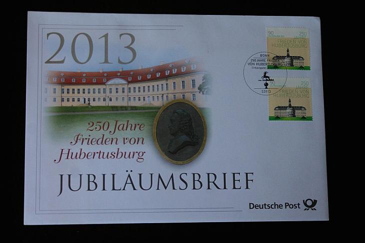 Jubiläumsbrief Deutsche Post: 250 Jahre Frieden von Hubertusburg  (k2) - Filatelie