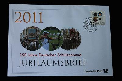 Jubiläumsbrief Deutsche Post: 150 Jahre Deutscher Schützenbund  (k2)