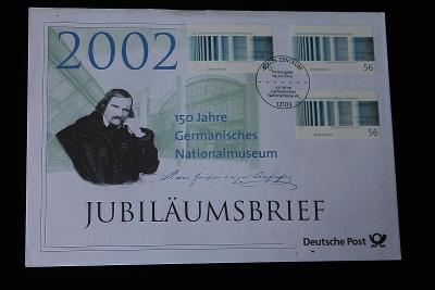 Jubiläumsbrief Deutsche Post: 150 Jahre Germanisches Nationalmus  (k2)