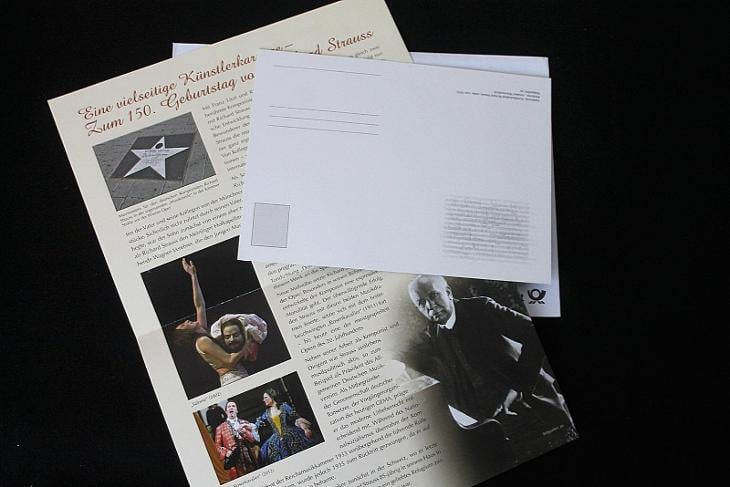 Jubiläumsbrief Deutsche Post: 150. Geburtstag Richard Strauss   (k2) - Filatelie