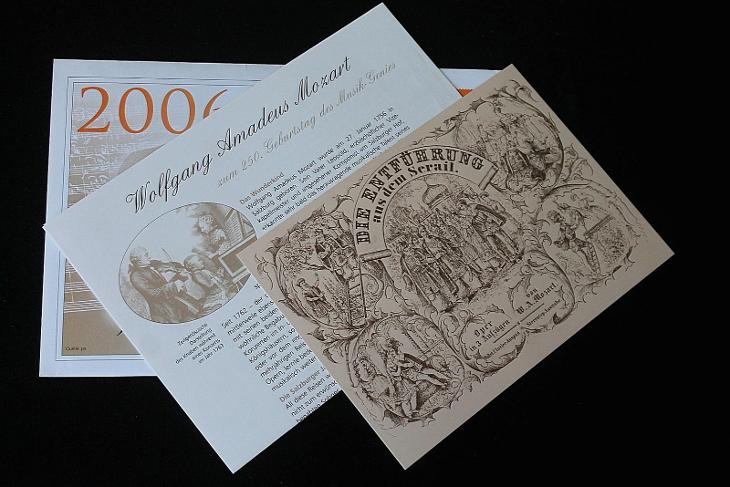 Jubiläumsbrief Deutsche Post:  250. Geburtstag Wolfgang A. Mozart (k2)