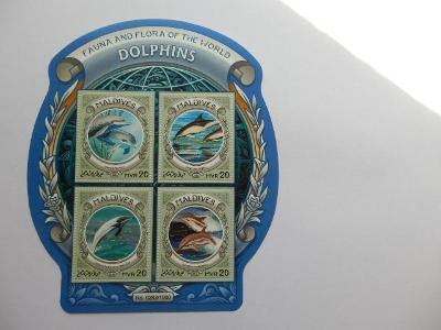 Nový čistý aršík - Delfíni  (40 - 124)