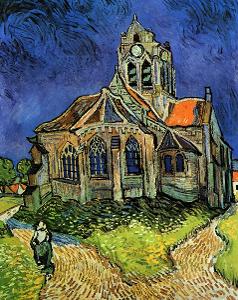 REPRODUKCIA Obraz Van Gogh KOSTOL V AUVERS 90x60 Nový