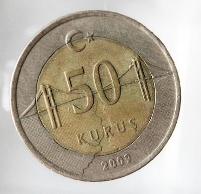 Turecko 50 kuruşů, 2009   (t1/16)