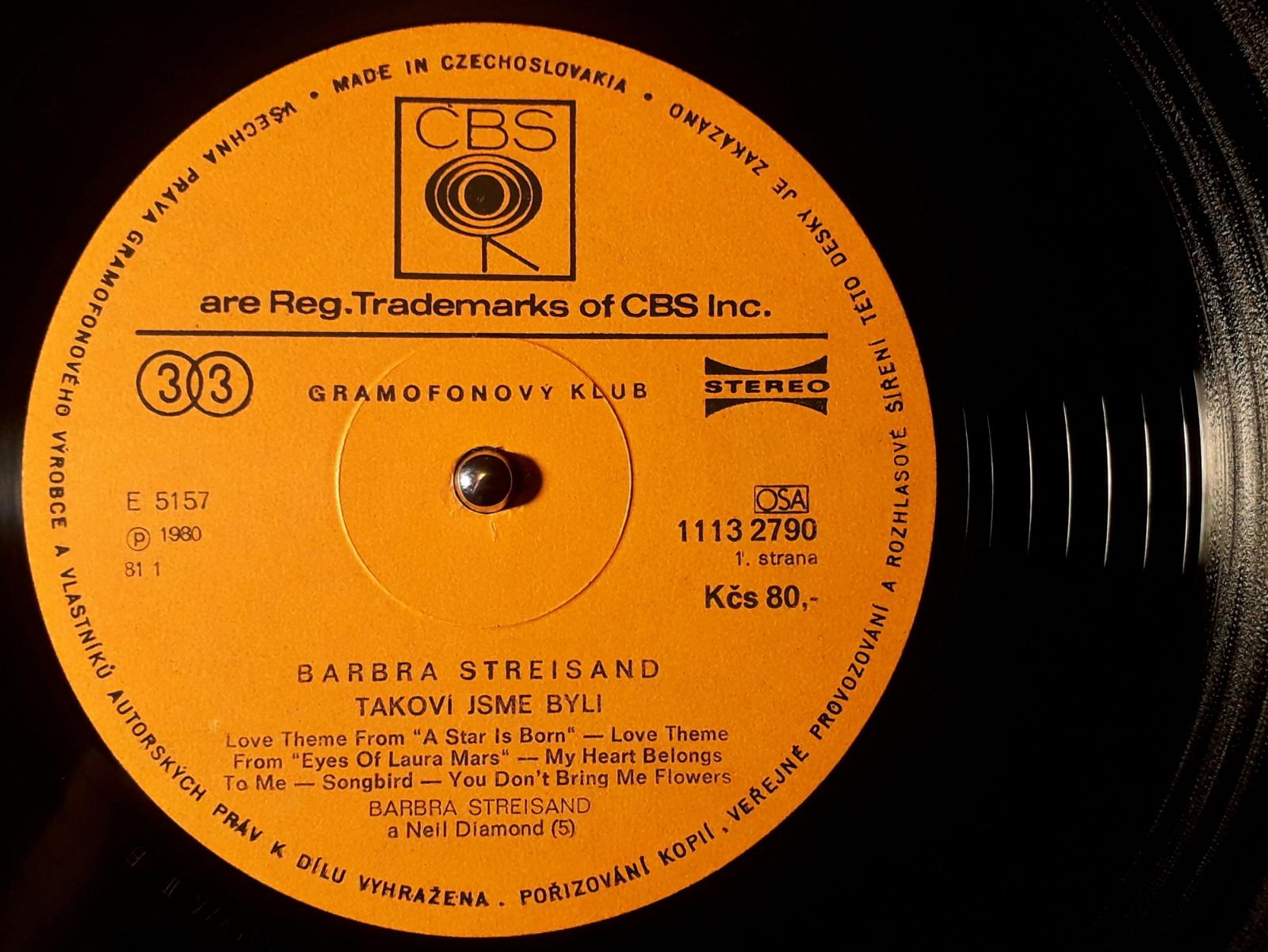 Barbra Streisand: Takoví jsme byli – Vinyl LP – Supraphon - Hudba