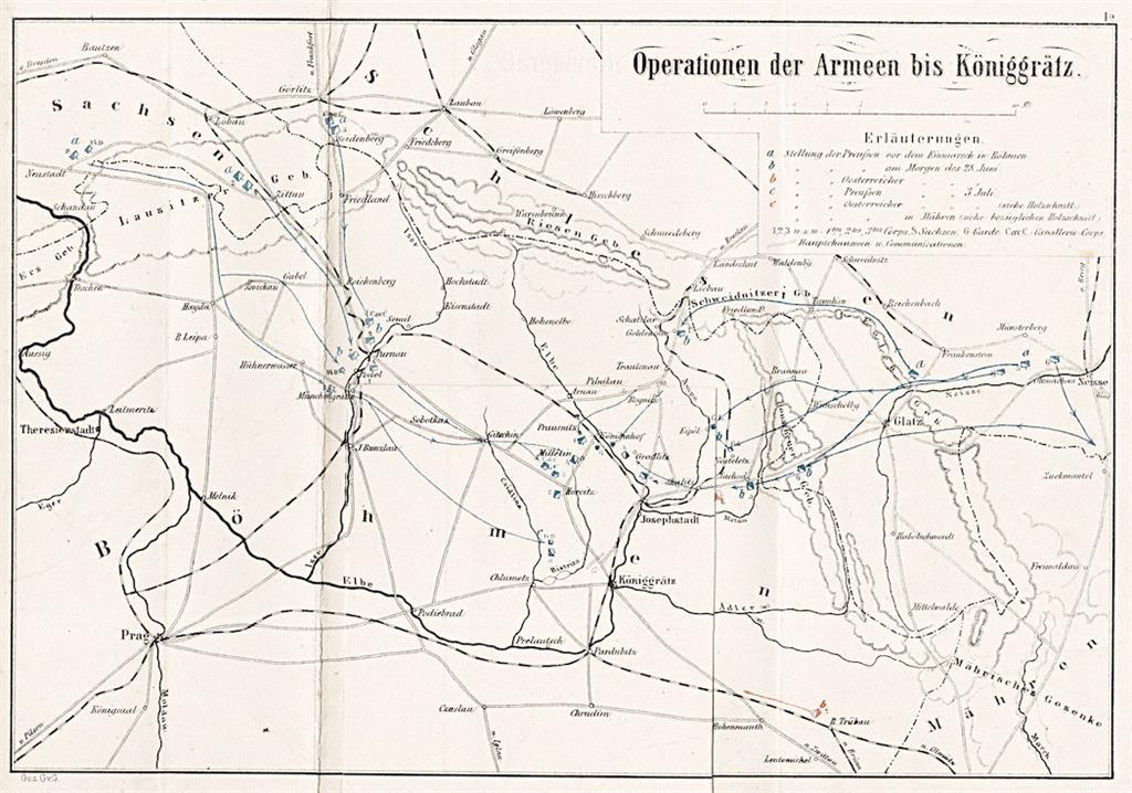 Bitva u Hradce, litografie (1880) - Staré mapy a veduty