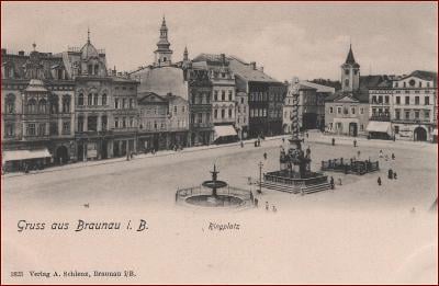 Broumov (Braunau) * pohled na náměstí * Náchod * M1046