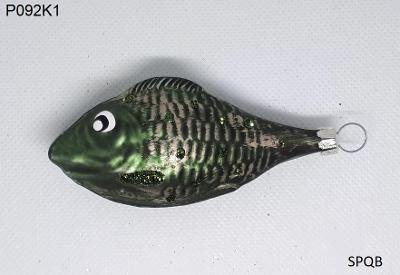 P092K1 - ryba, tmavě zelená, 9cm
