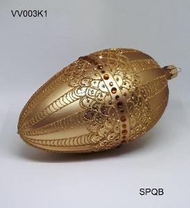 VV003K1 - vejce velké, zlatá, 15cm