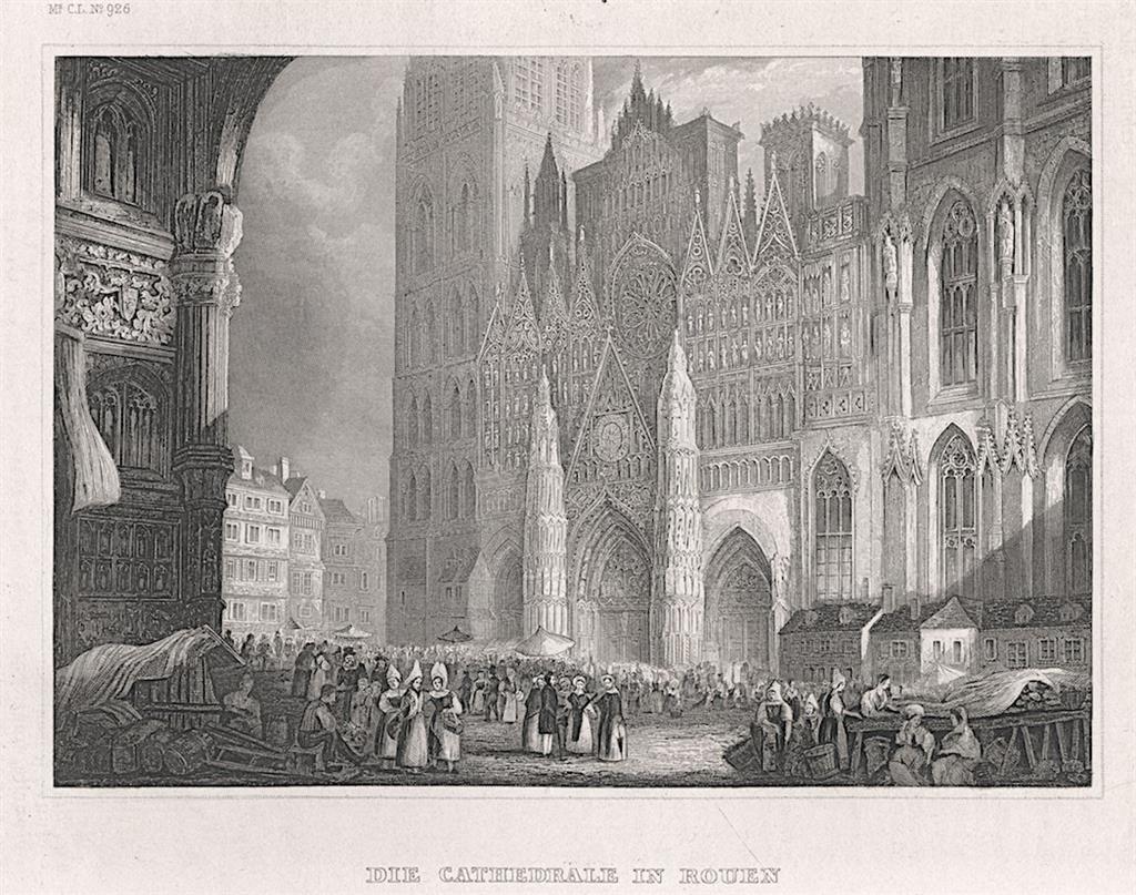 Rouen, Meyer, oceloryt, 1850 - Mapy a veduty Evropa