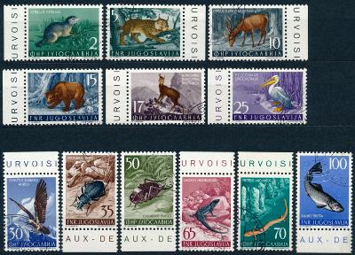 Jugoslávie 1954 ʘ /Mi. 738-49 , komplet , fauna , ryby ptáci aj. /L23/