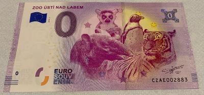 0 Euro Souvenir bankovka ZOO Ústí Nad Labem