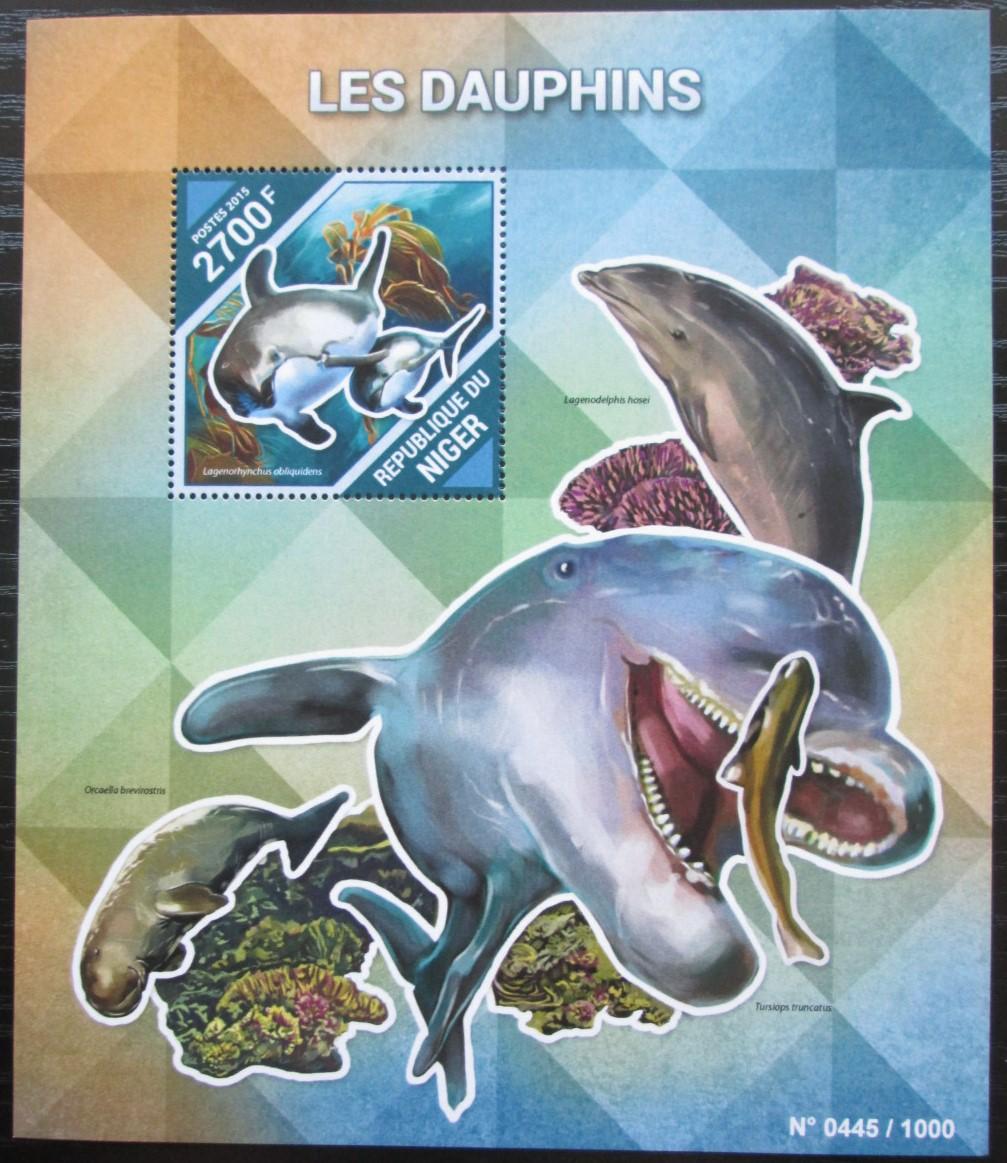 Niger 2015 Delfíni Mi# Block 485 Kat 10€ 2512 - Tematické známky