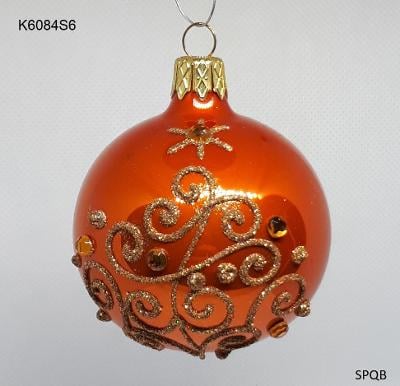 K6084S6 - koule 6, oranžová, 6cm