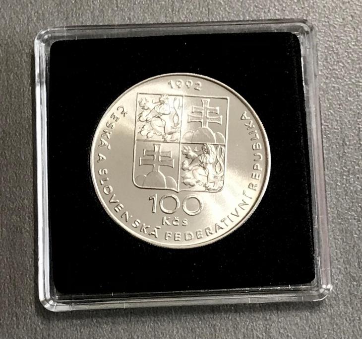 Stříbrná mince 100 Kčs Lidice - Ležáky 50. výročí 1992,Perfektní Stav! - Numismatika Česko
