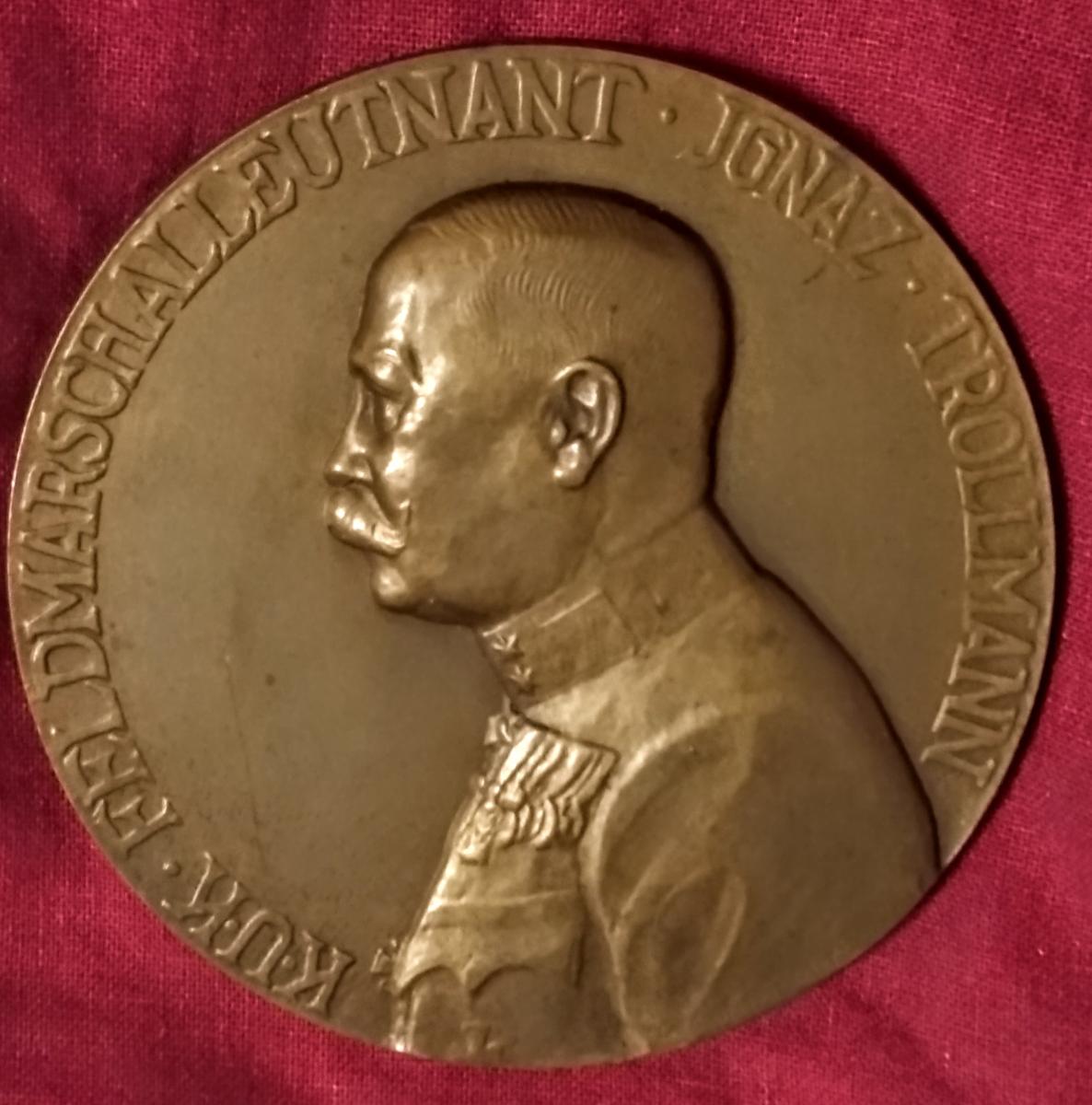 RU bronzová Medaila Poľný maršal poručík Ignaz Trollmann - Numizmatika