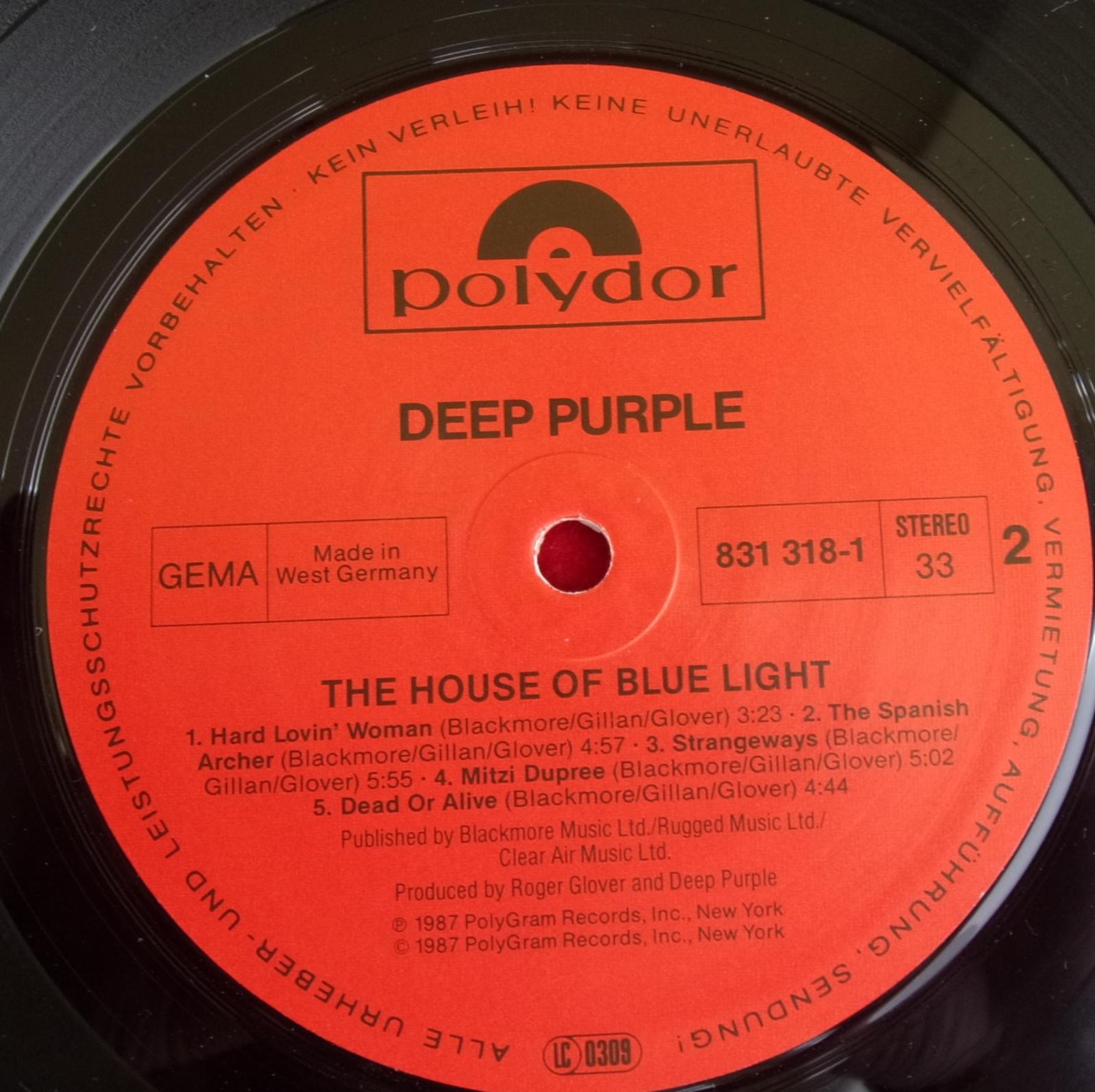 💥 LP: DEEP PURPLE - THE HOUSE OF BLUE LIGHT (NM) 1.press West Germany - LP / Vinylové desky