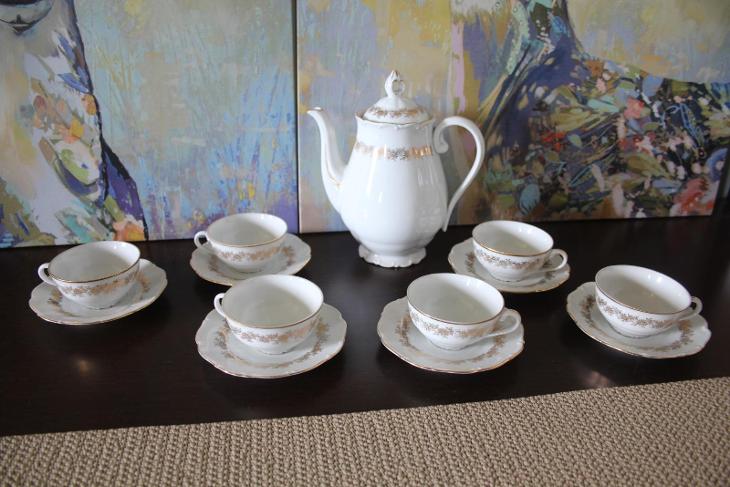 Starožitný čajový servis - značeno - Starožitnosti a umění