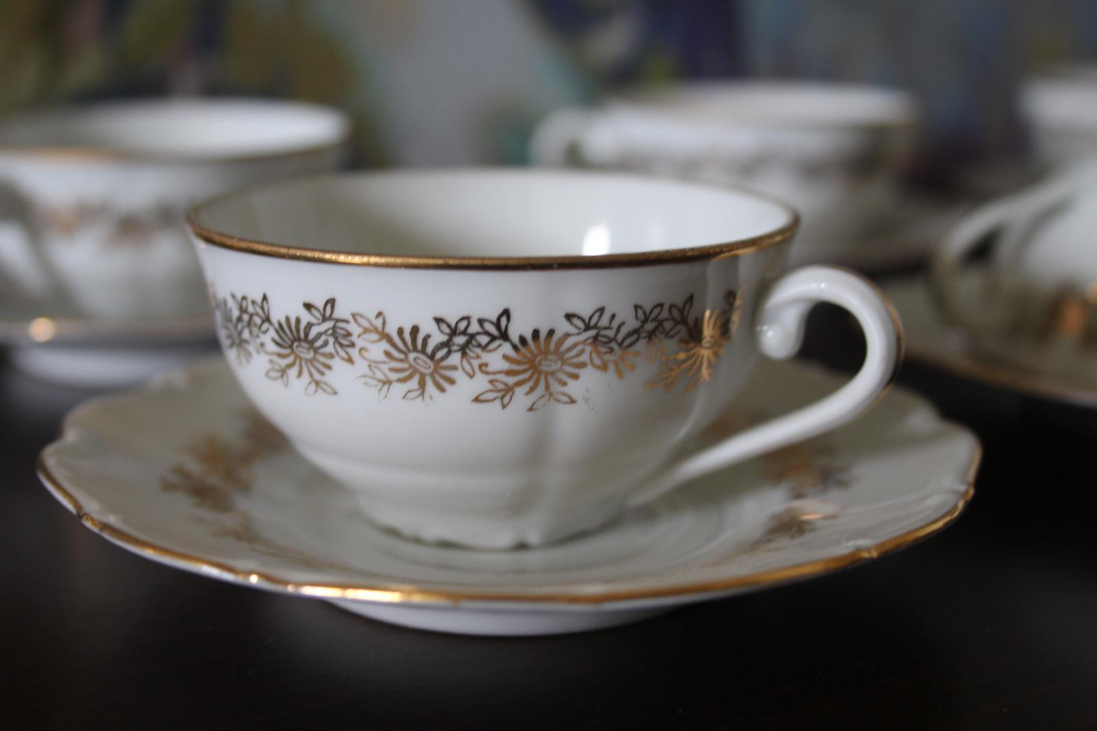 Starožitný čajový servis - značeno - Starožitnosti a umění