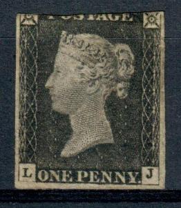 1840 Velká Británie "black penny" L-J (*)