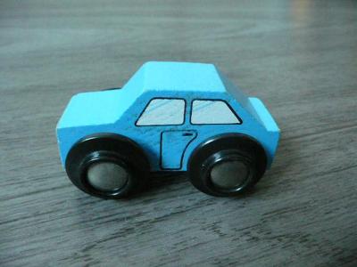 vláčkodráha - modré auto