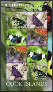 Cookovy ostrovy-Motýli 2020** Mi.Klb.2287-2294 / 320 € / 2 skeny