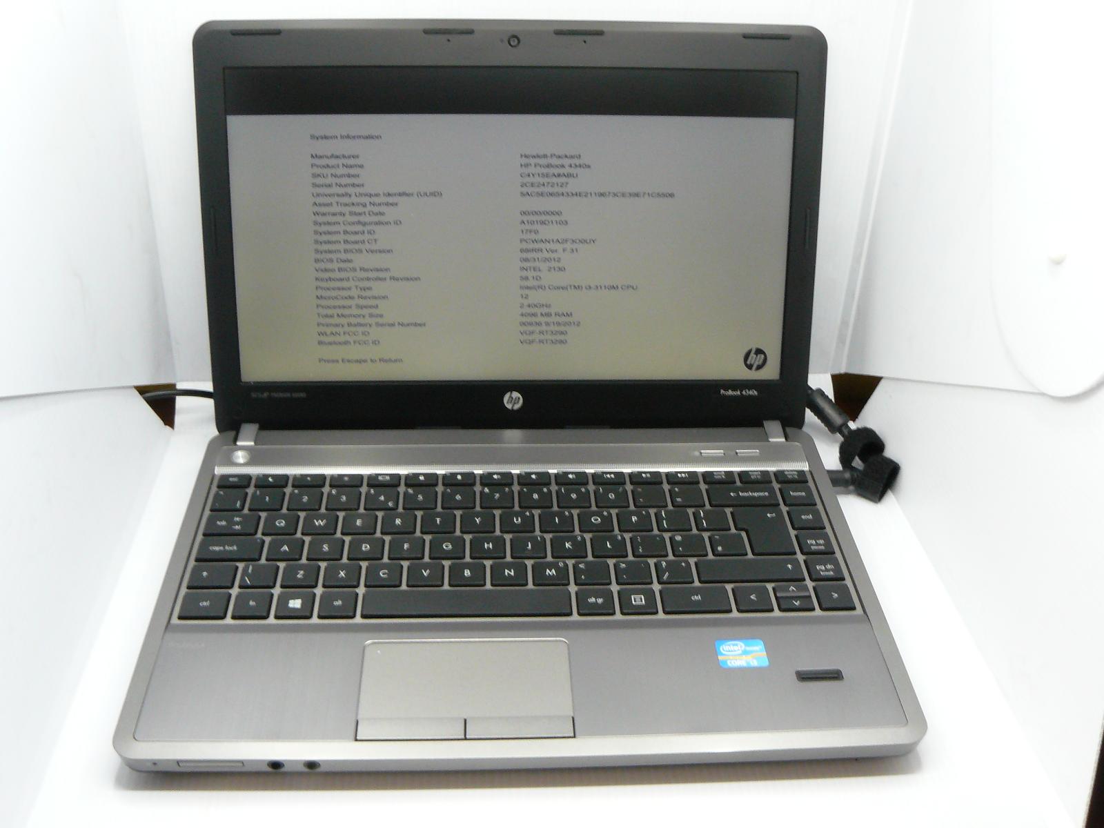 HP ProBook 4340 Core i3-3110M 2.4GHz/2GB/0GB SSD 13,3' BATÉRIE !! - Počítače a hry