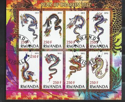 Rwanda -  rok draka 2012 - čínští draci