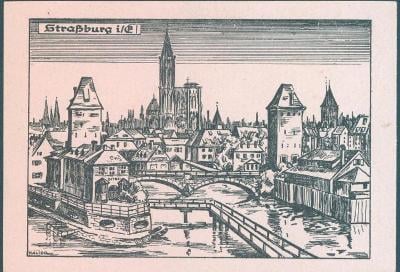 14B3 Německo- Strasburg, polní pošta II. světová válka, neprošlé