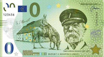 0 MEMO EURO T. G. MASARYK 2021 Memoeuro bankovka 0 Euro
