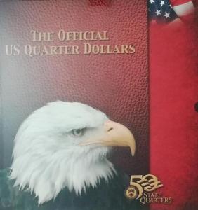 Exkluzivní sada 50 ks USA Quarter Dollars v zakladači