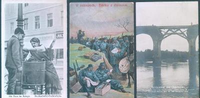 28A2 Vojenské pohlednice - vlakový most u Bartensteinu, sever. Prusko