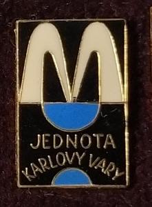 P84 Odznak JEDNOTA Karlovy Vary  1ks
