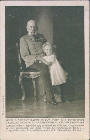 30A418 Franz Josef I.  se svým vnukem Franz Josefem Ottou