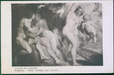 29A87 Obraz RUBENS - muzeum du Louvre - erotika, neprošlá pohlednice