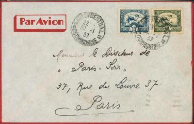 17B872 Letecký dopis Cap St. Jacques - ředitel Paris-Soir Paříž